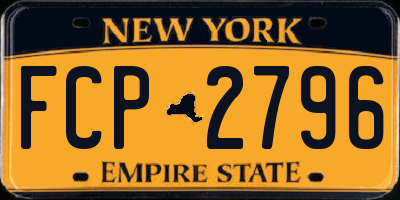 NY license plate FCP2796