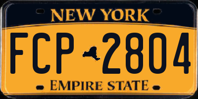 NY license plate FCP2804