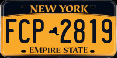 NY license plate FCP2819