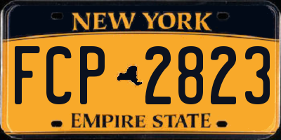 NY license plate FCP2823