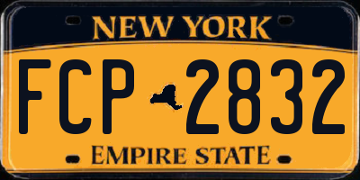 NY license plate FCP2832