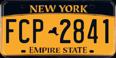 NY license plate FCP2841