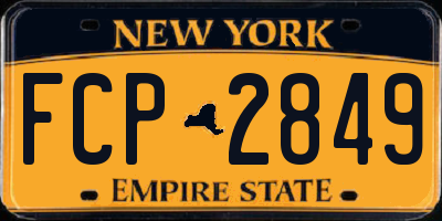 NY license plate FCP2849