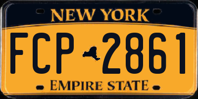 NY license plate FCP2861