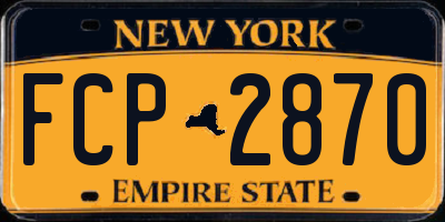 NY license plate FCP2870