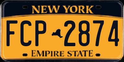 NY license plate FCP2874