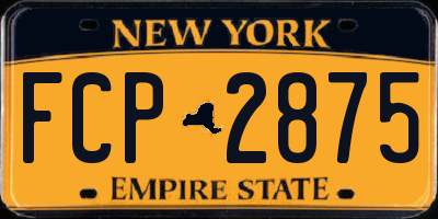 NY license plate FCP2875