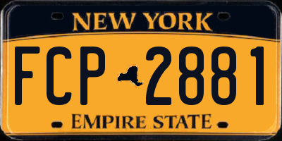 NY license plate FCP2881