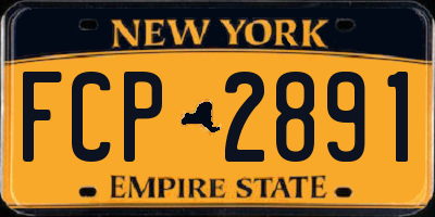 NY license plate FCP2891