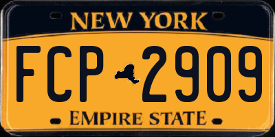 NY license plate FCP2909
