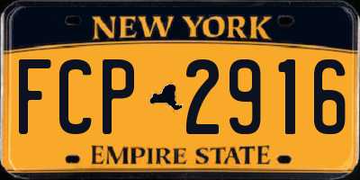 NY license plate FCP2916