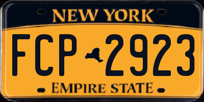 NY license plate FCP2923