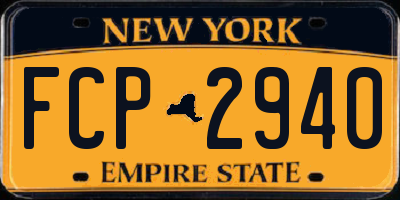 NY license plate FCP2940