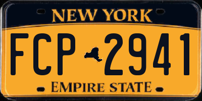 NY license plate FCP2941