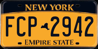NY license plate FCP2942