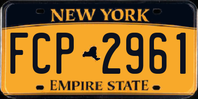NY license plate FCP2961