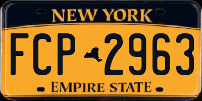 NY license plate FCP2963