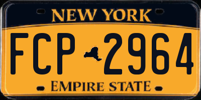 NY license plate FCP2964