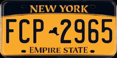 NY license plate FCP2965