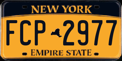 NY license plate FCP2977