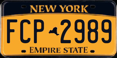 NY license plate FCP2989