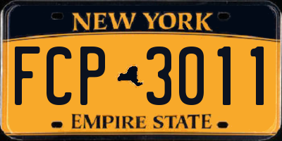 NY license plate FCP3011