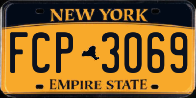 NY license plate FCP3069