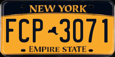 NY license plate FCP3071