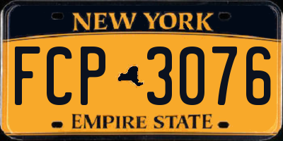NY license plate FCP3076