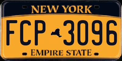 NY license plate FCP3096