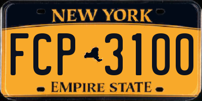 NY license plate FCP3100