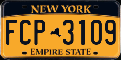 NY license plate FCP3109