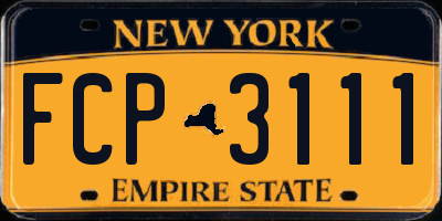 NY license plate FCP3111