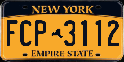 NY license plate FCP3112