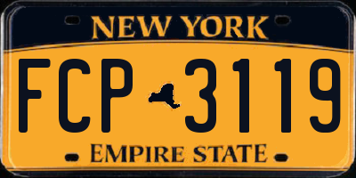 NY license plate FCP3119