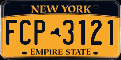 NY license plate FCP3121