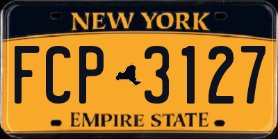 NY license plate FCP3127