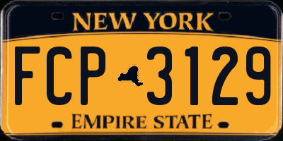 NY license plate FCP3129