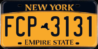 NY license plate FCP3131
