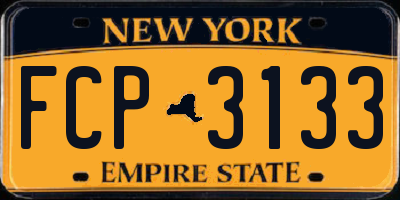 NY license plate FCP3133