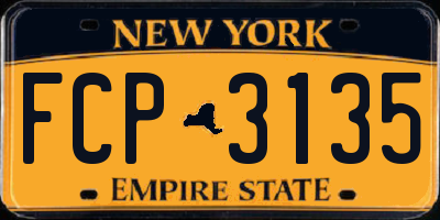 NY license plate FCP3135
