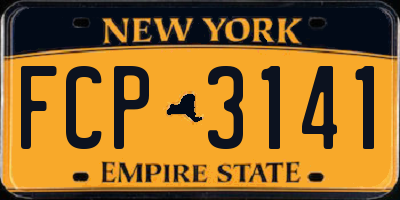 NY license plate FCP3141