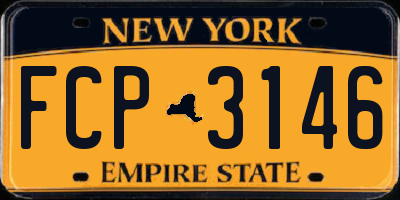 NY license plate FCP3146