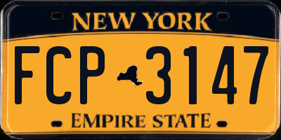 NY license plate FCP3147