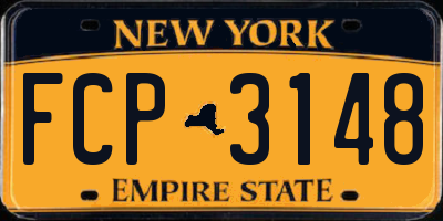 NY license plate FCP3148