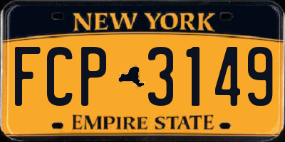 NY license plate FCP3149