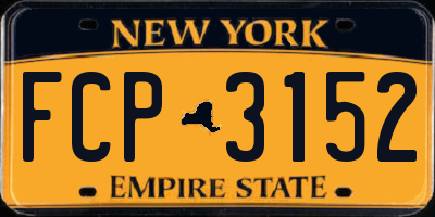 NY license plate FCP3152