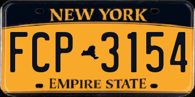 NY license plate FCP3154