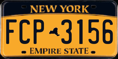 NY license plate FCP3156