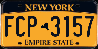 NY license plate FCP3157